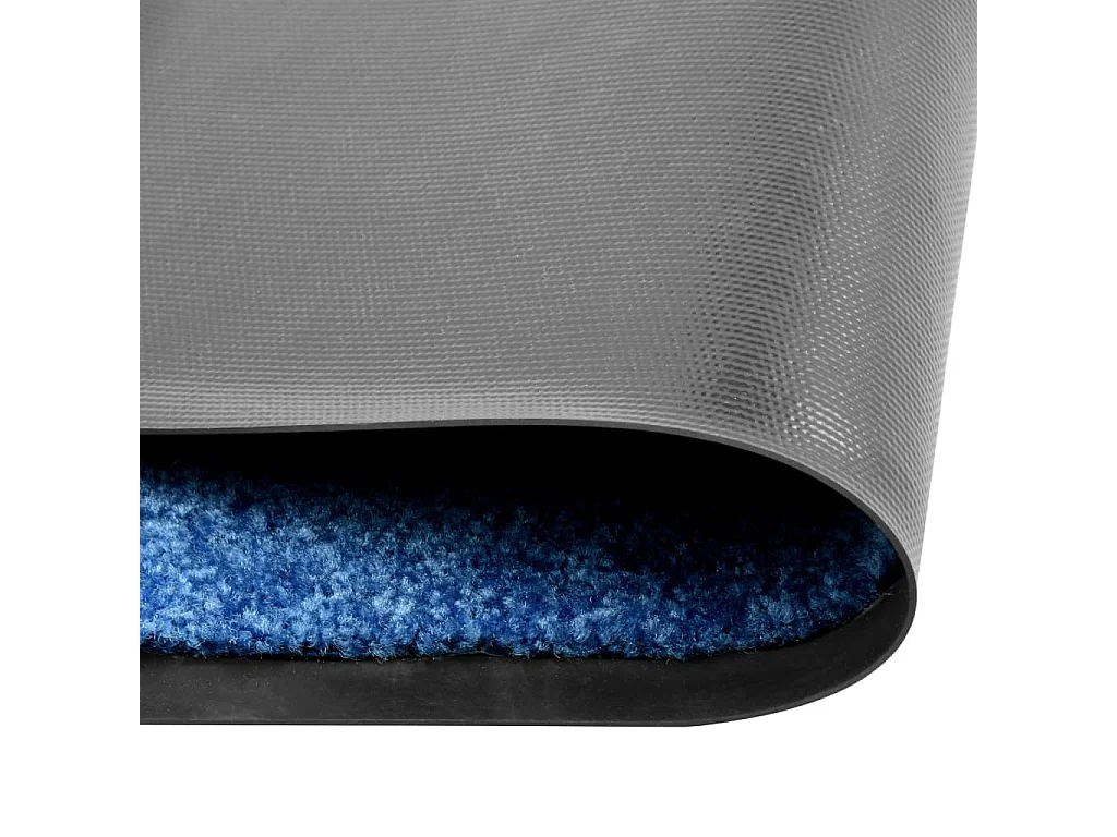 Tapete de porta lavável 90x120 cm azul PT587946