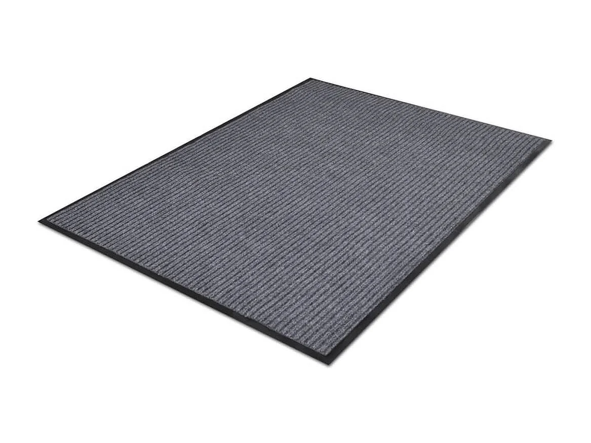 Alfombra de entrada PVC gris 90x120 cm ES678589
