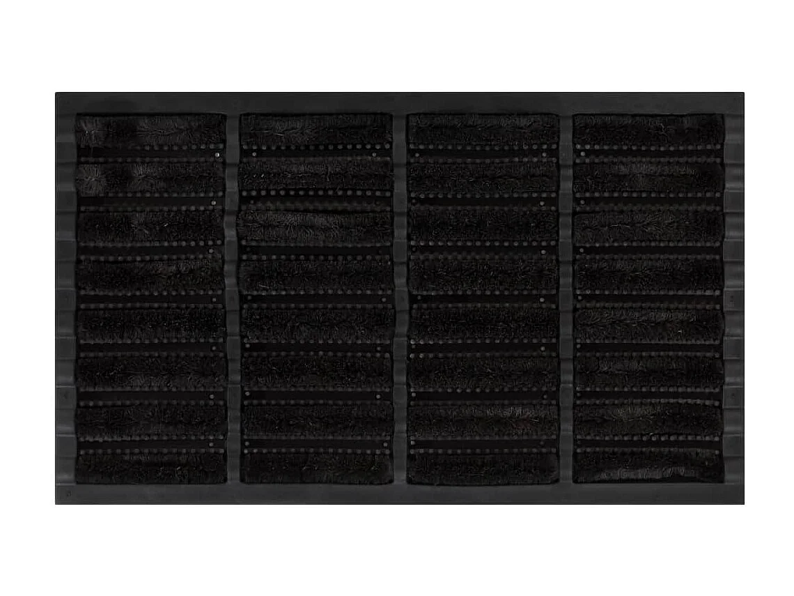 Paillasson rectangulaire 45x75 cm caoutchouc et fibre de coco QBH17736