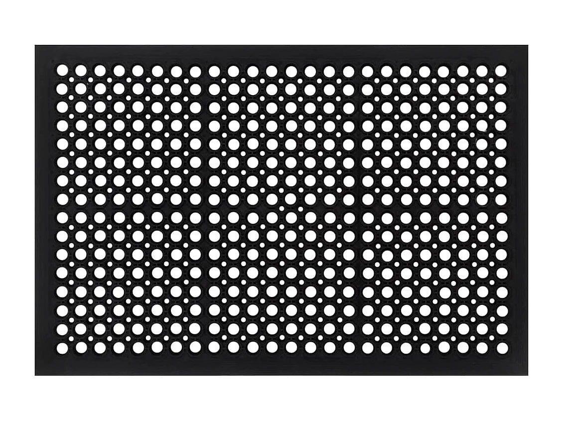 Paillasson rectangulaire 60x90 cm caoutchouc QBH21755