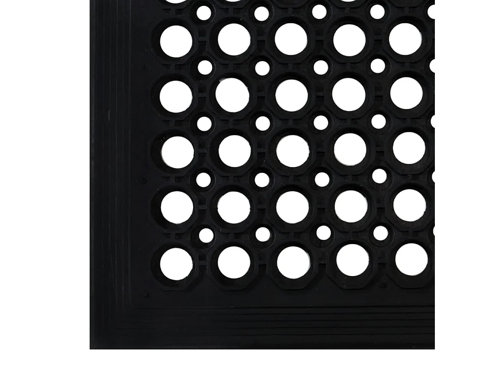 Tapete de porta retangular 60x90 cm borracha PT499943