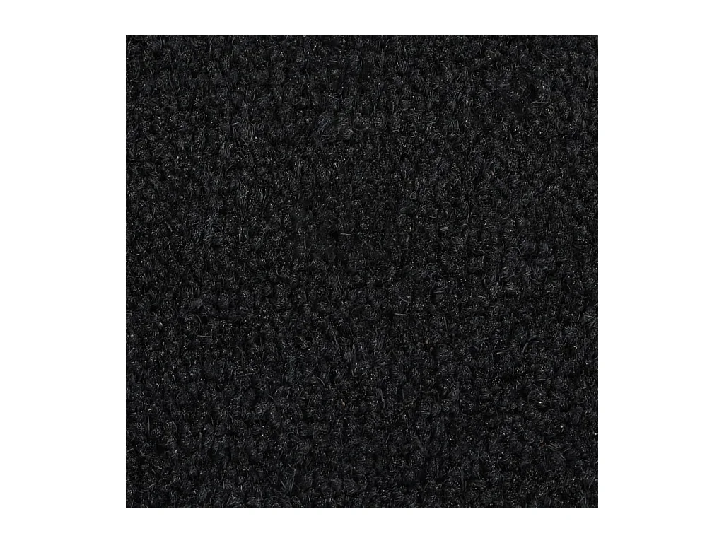 Paillasson de porte noir demi-rond 50x80 cm fibre de coco touffeté QBH13213