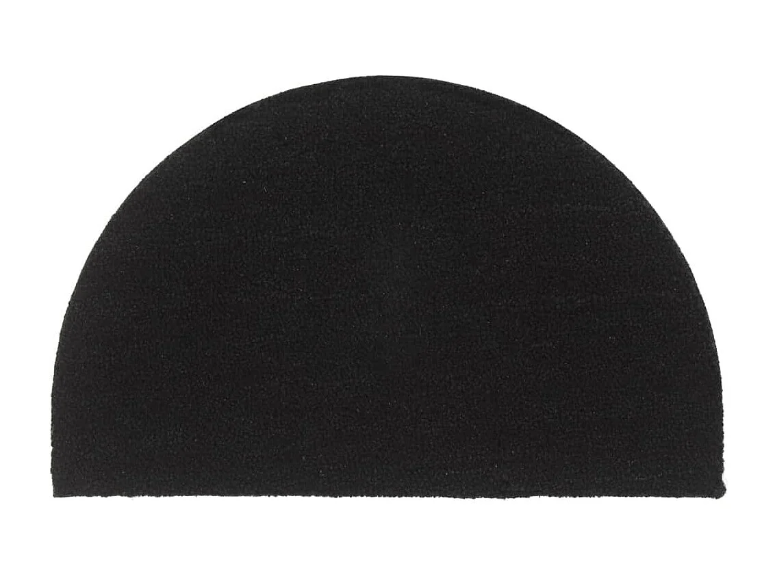 Paillasson de porte noir demi-rond 50x80 cm fibre de coco touffeté QBH13213