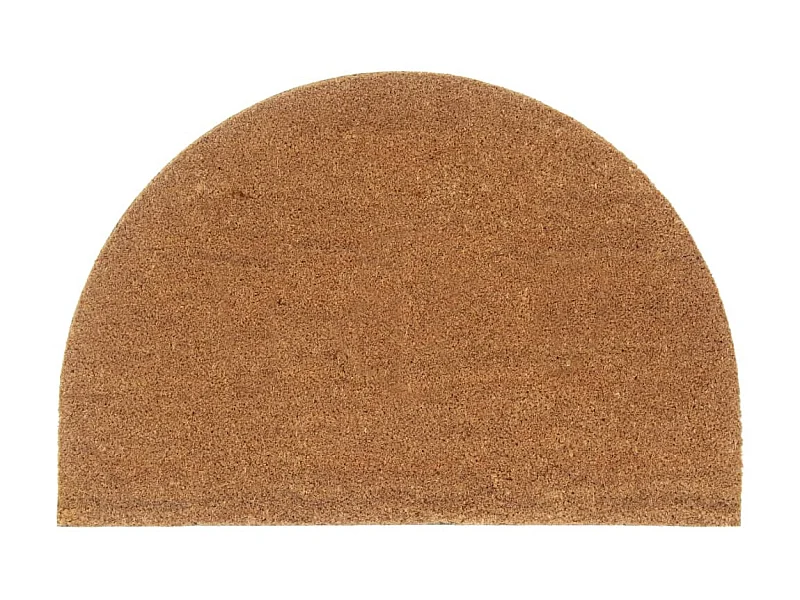 Paillasson de porte naturel demi-rond 60x90cm fibre de coco touffeté QBH64844