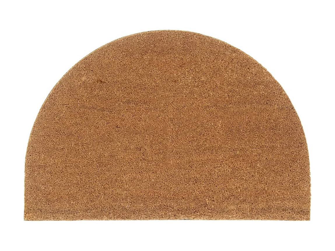 Paillasson de porte naturel demi-rond 60x90cm fibre de coco touffeté QBH64844