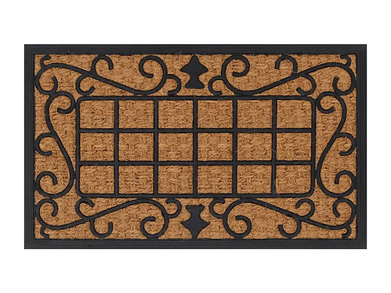 Deurmat rechthoekig 45x75 cm rubber en kokosvezel NL820917