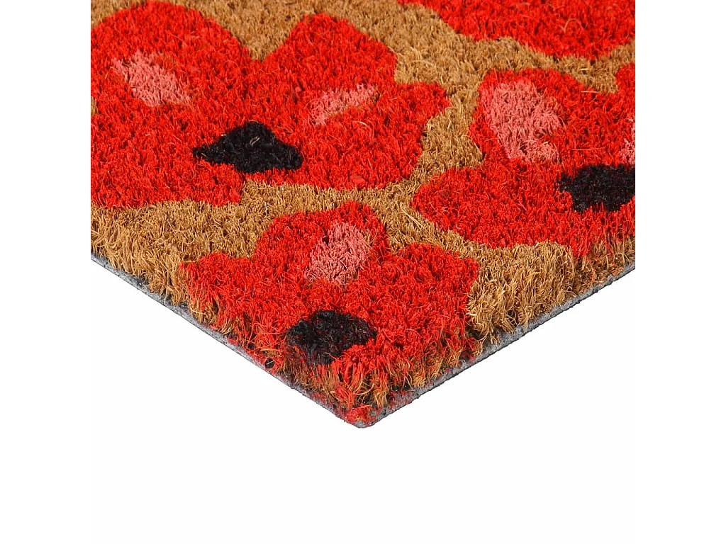 Paillasson de porte naturel 45x75 cm fibre de coco touffeté QBH17190