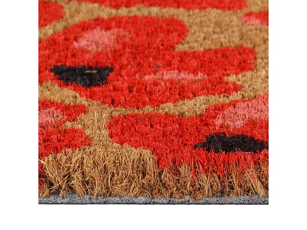 Paillasson de porte naturel 45x75 cm fibre de coco touffeté QBH17190