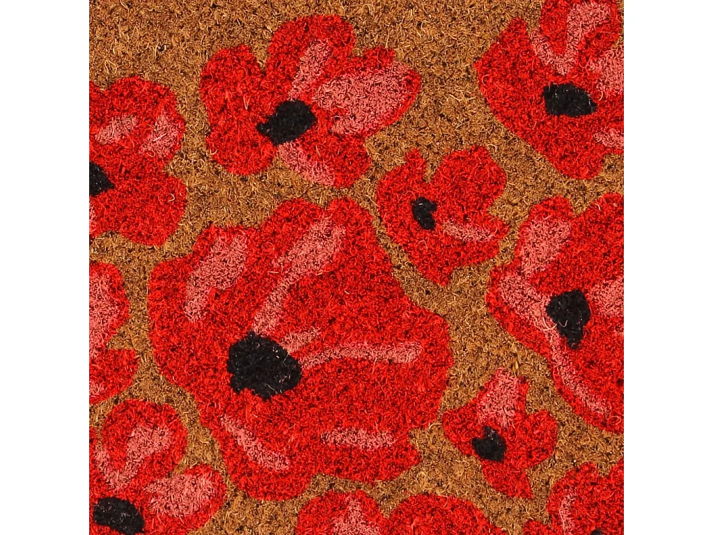 Paillasson de porte naturel 45x75 cm fibre de coco touffeté QBH17190