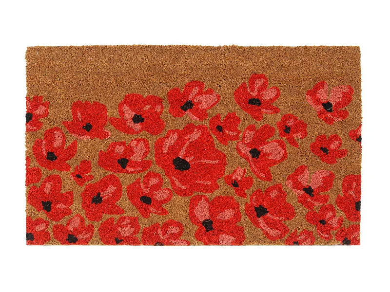 Tapete de porta 45x75 cm fibra de coco tufada natural PT214021