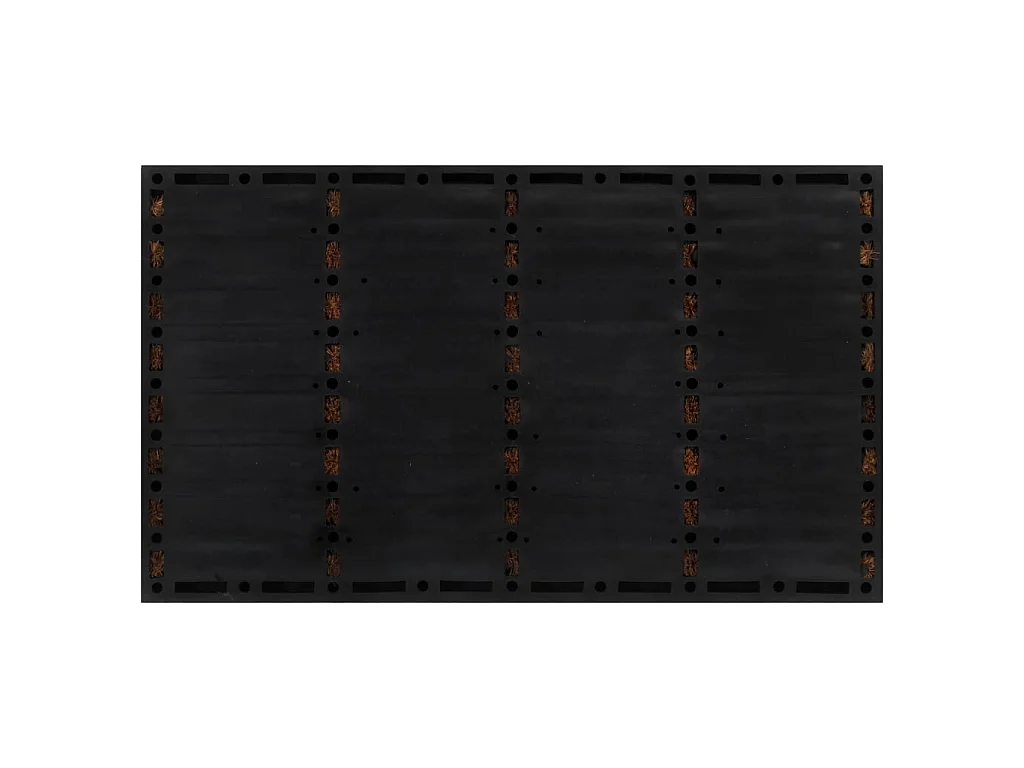 Tapete de porta retangular 45x75 cm borracha e fibra de coco PT453105