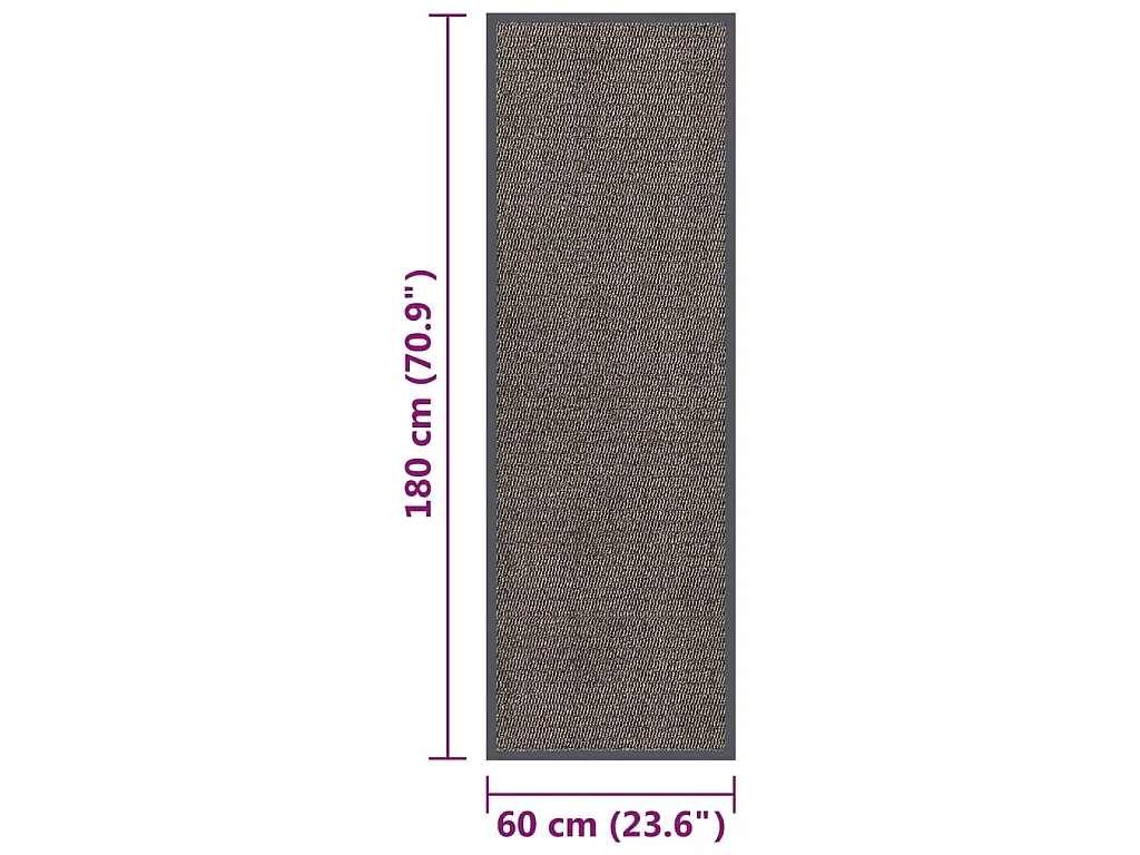 Paillasson touffeté 60x180 cm Marron foncé QBH84150