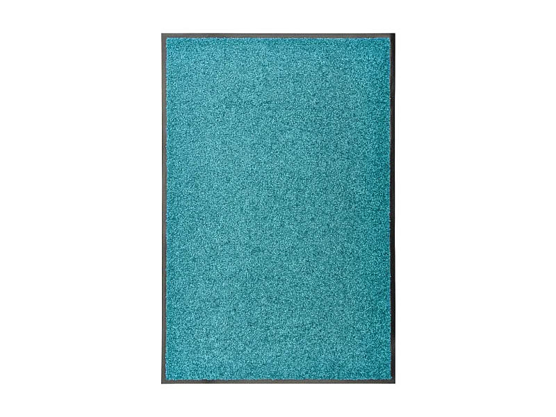 Tapete de porta lavável 60x90 cm azul ciano PT583112