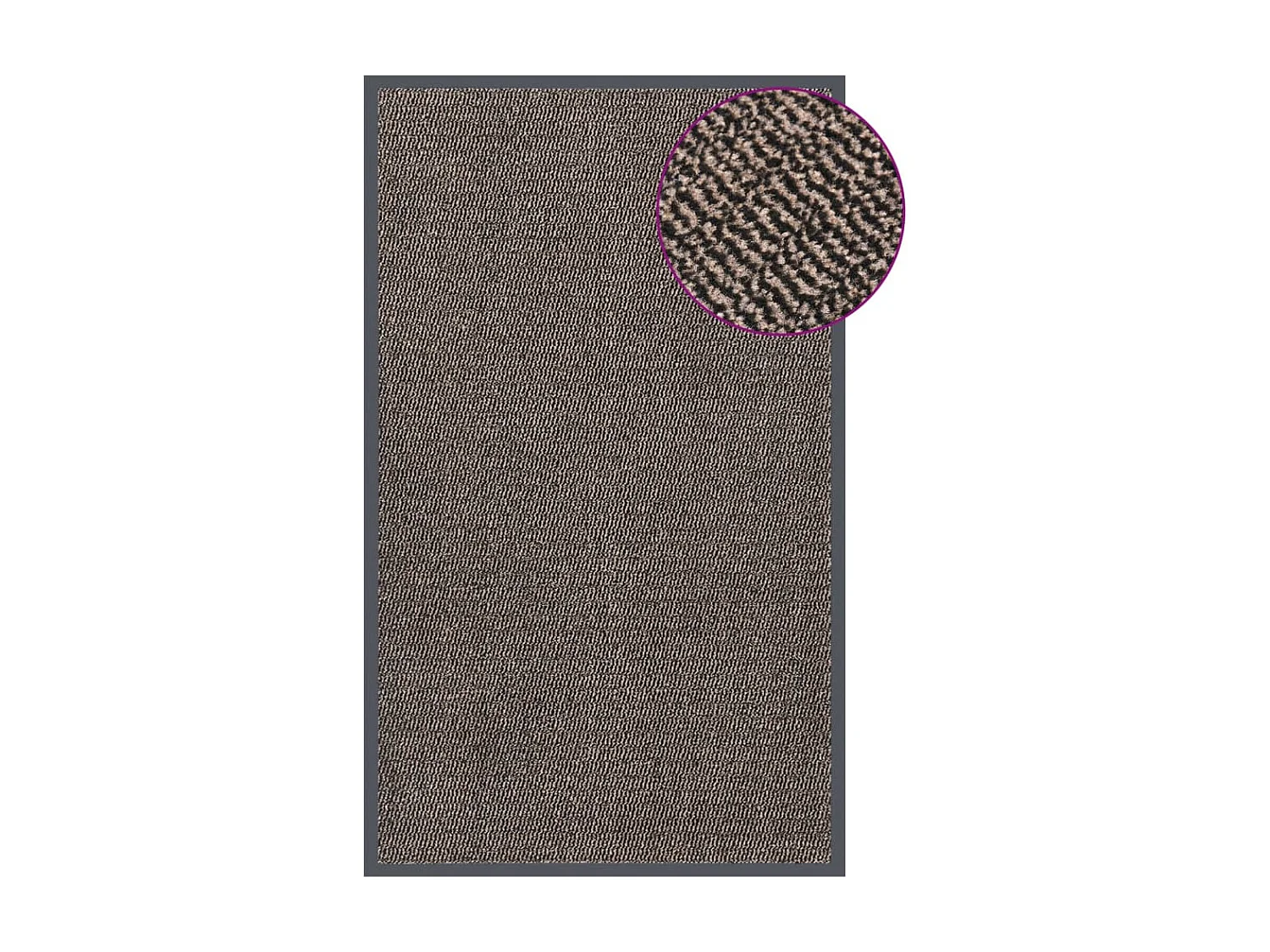 Deurmat getuft 90x150 cm donkerbruin NL469206