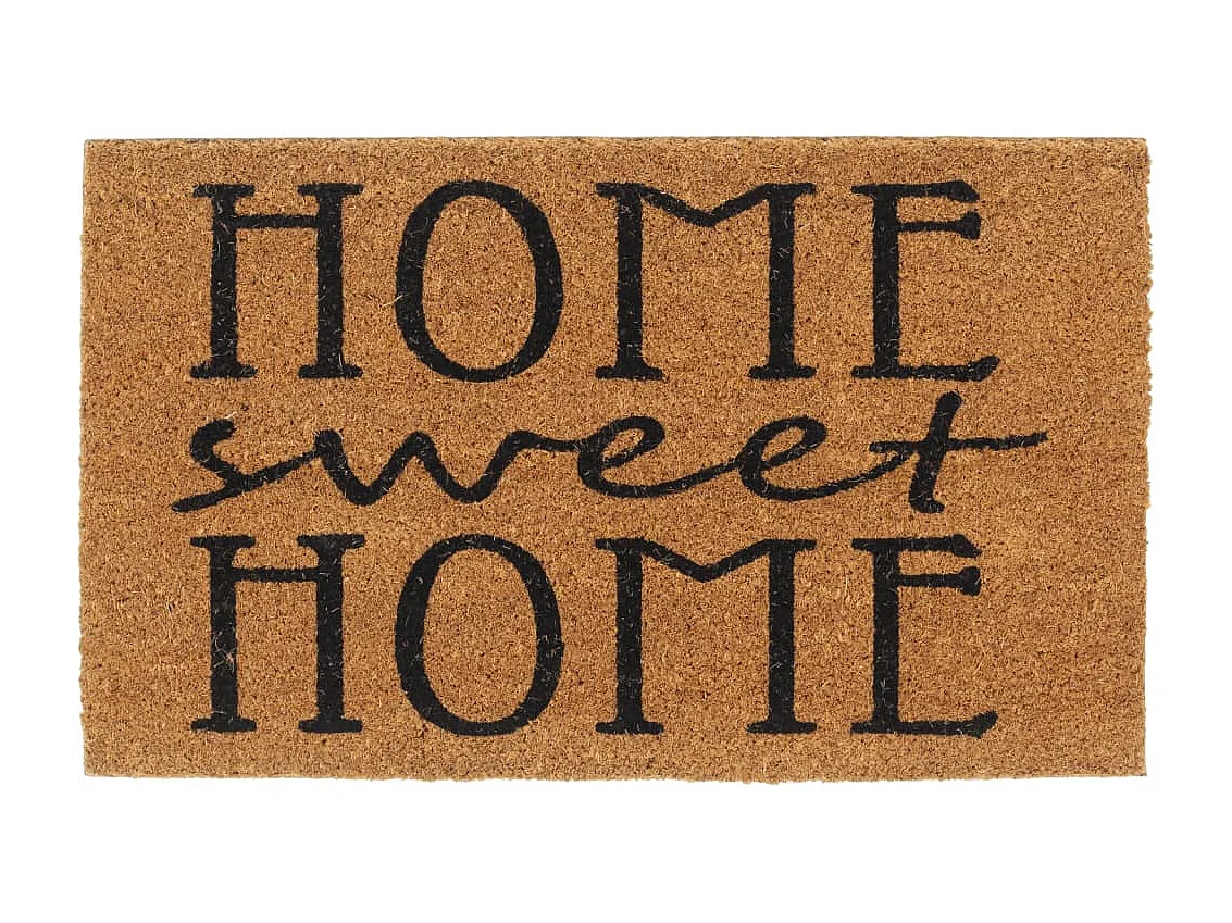 Paillasson de porte naturel 45x75 cm fibre de coco touffeté QBH35019