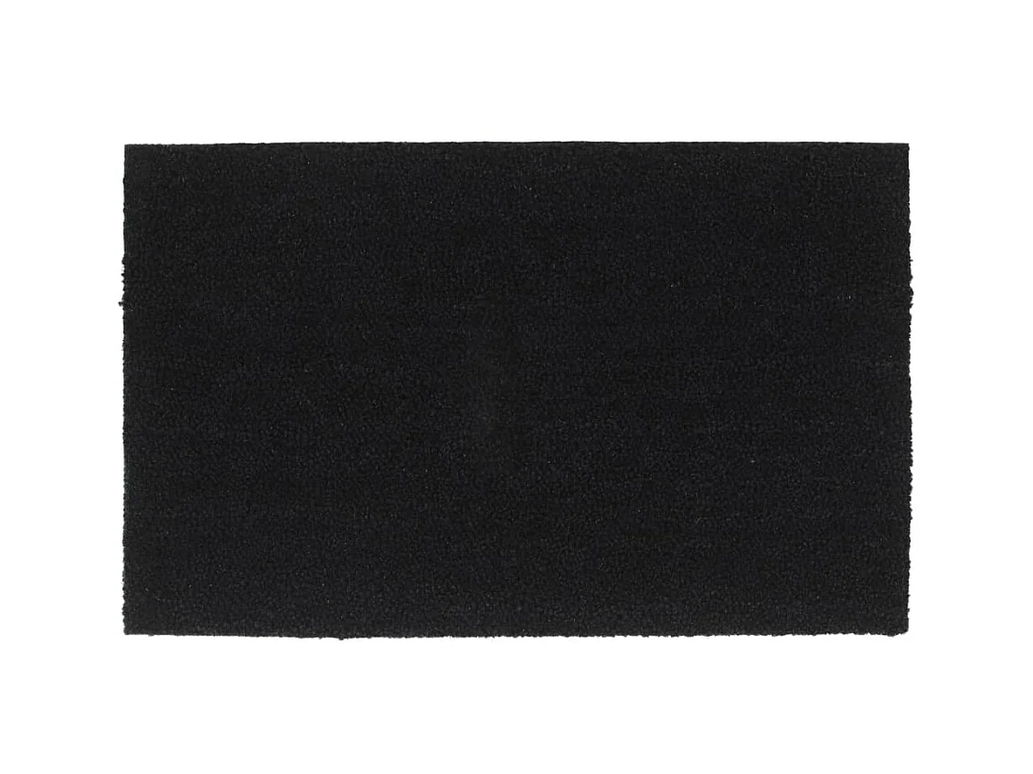 Paillasson de porte noir 50x80 cm fibre de coco touffeté QBH23885
