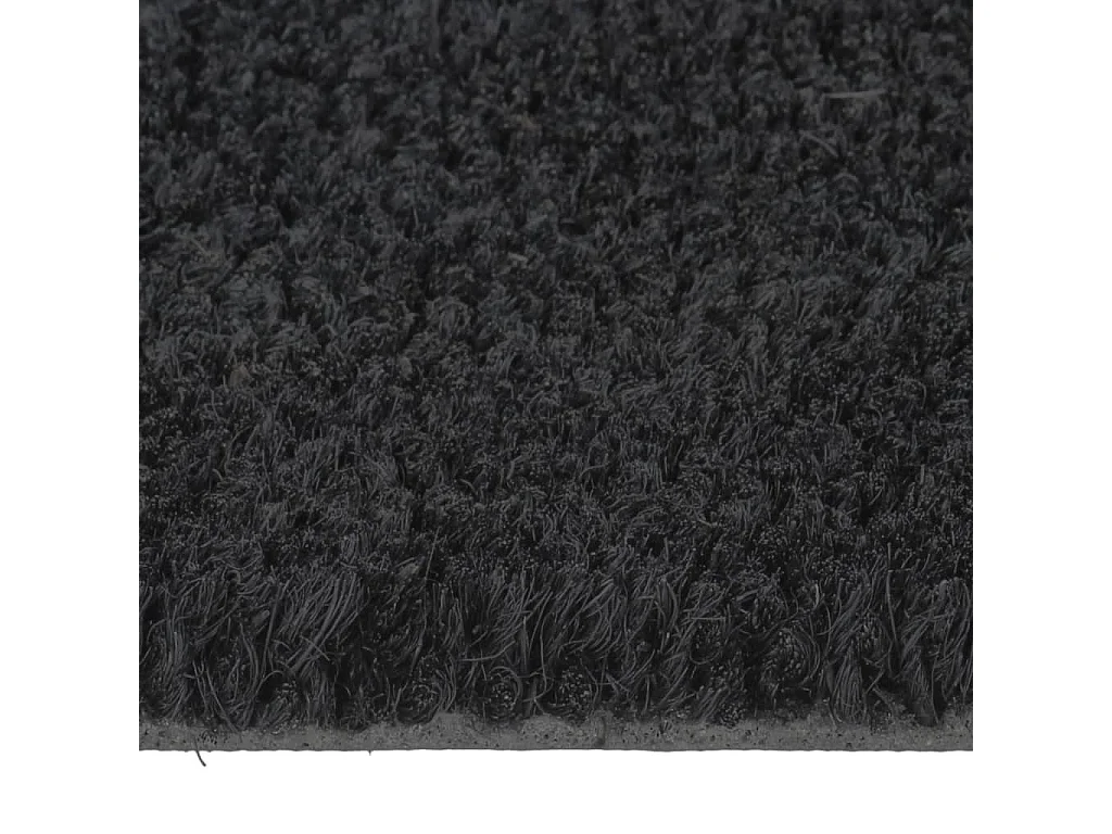 Tapete de porta 50x80 cm fibra de coco tufada preto PT751325