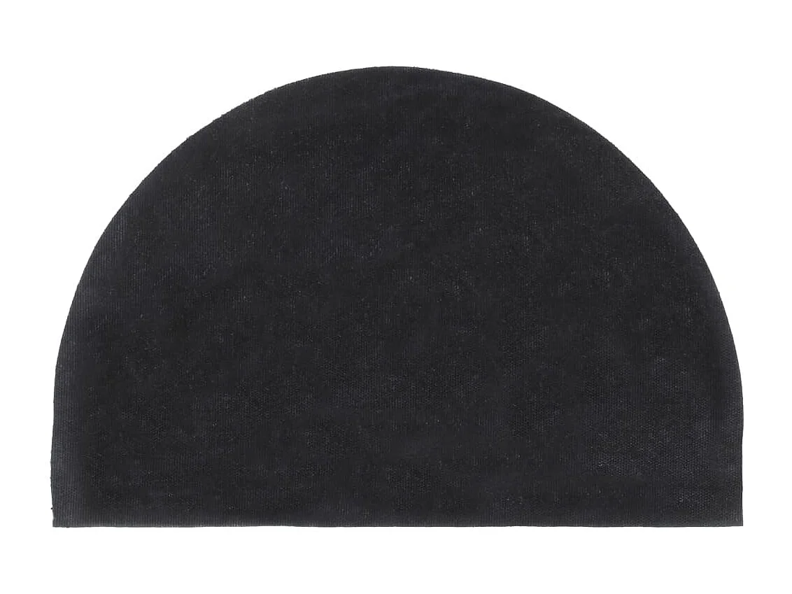 Deurmat halfrond 40x60 cm getufte kokosvezel donkergrijs NL275229