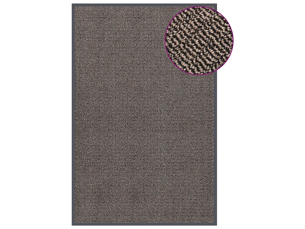 Deurmat getuft 120x180 cm donkerbruin NL870645