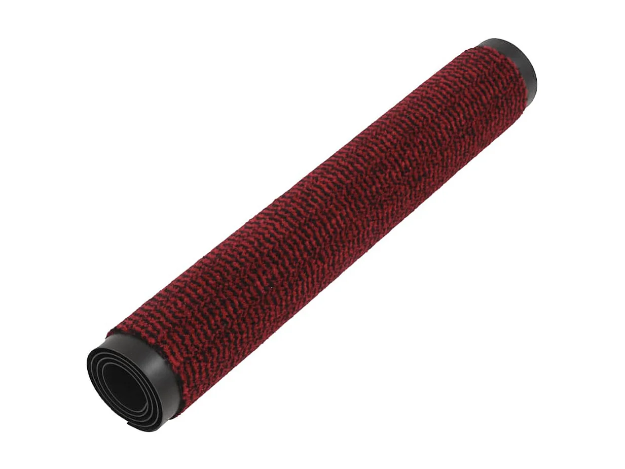 Alfombra de entrada rectangular de nudo 80x120 cm roja ES677519