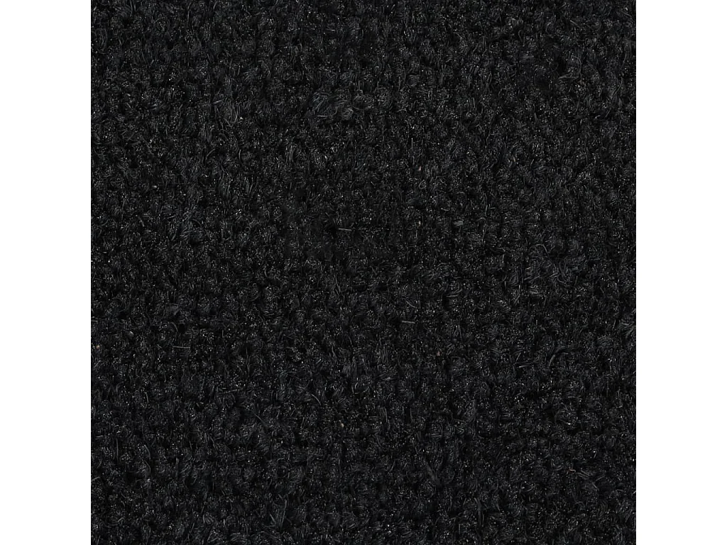 Paillasson de porte noir demi-rond 40x60 cm fibre de coco touffeté QBH24085