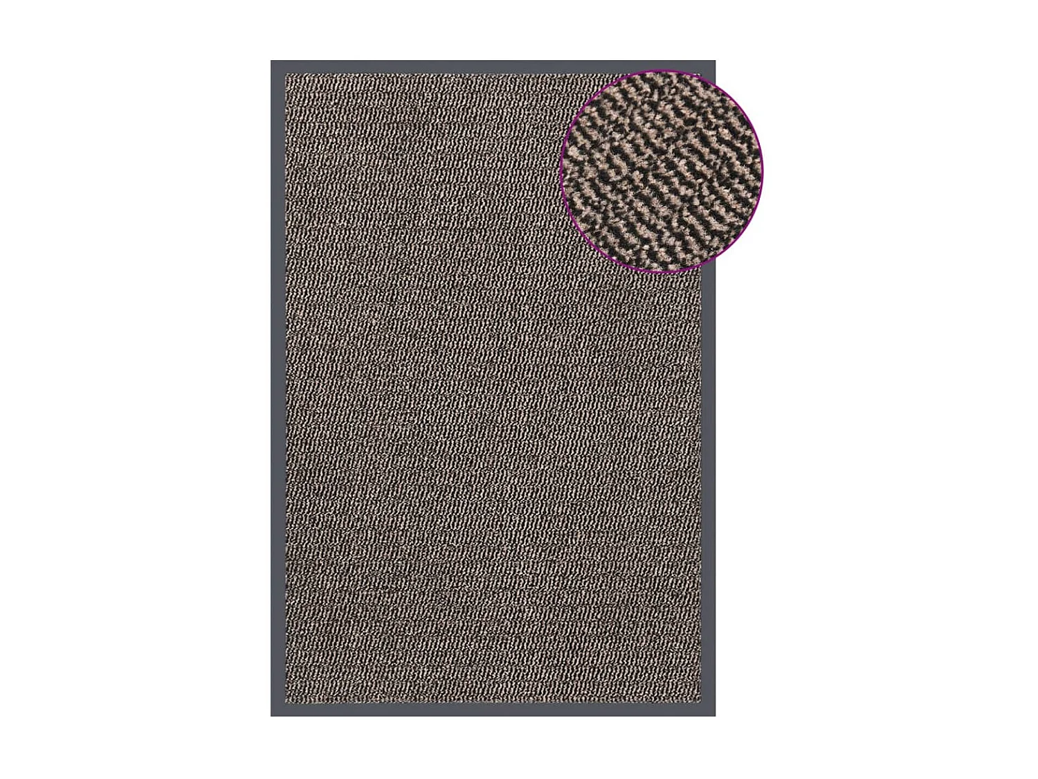 Deurmat getuft 80x120 cm donkerbruin NL684319