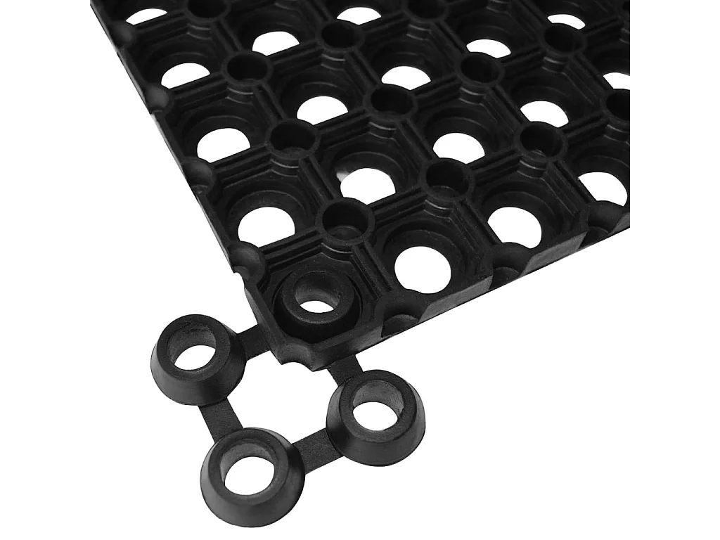 Paillasson rectangulaire 60x80 cm caoutchouc QBH49175