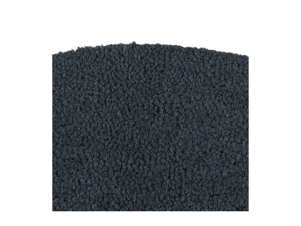 Deurmat halfrond 50x80 cm getufte kokosvezel donkergrijs NL325456