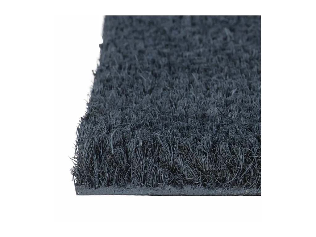 Deurmat halfrond 50x80 cm getufte kokosvezel donkergrijs NL325456