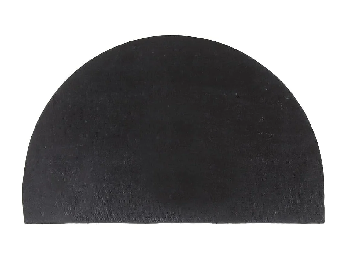 Tapete porta semicircular 50x80 cm fibra coco tufada cinzento PT723489