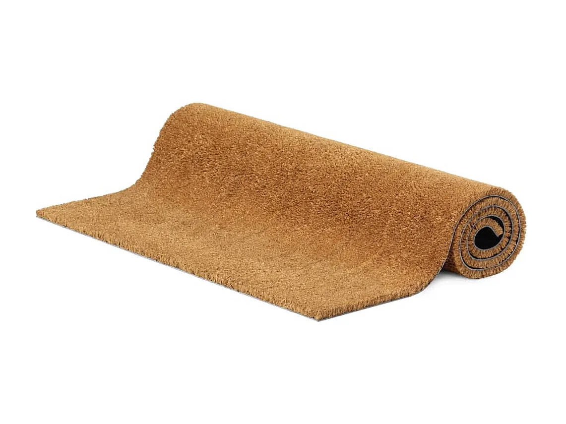 Paillasson de porte naturel 90x150 cm fibre de coco touffeté QBH57251