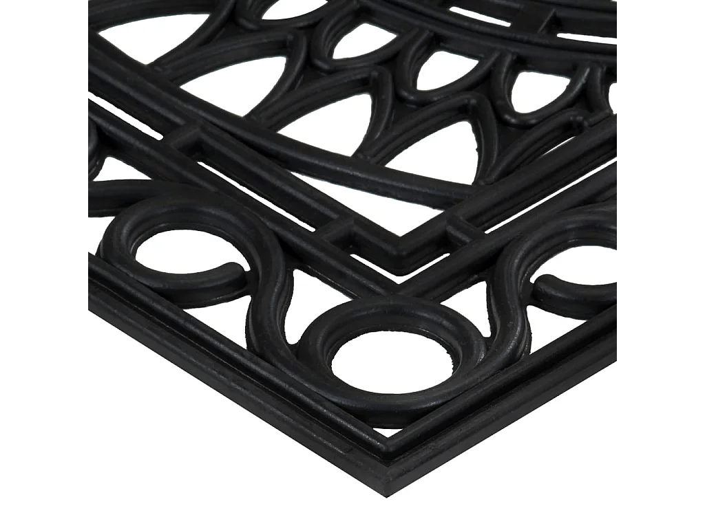 Paillasson rectangulaire 45x75 cm caoutchouc QBH85803