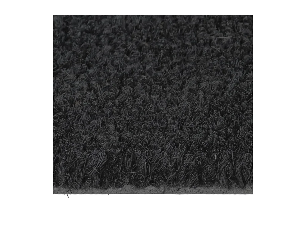 Paillasson de porte noir 90x150 cm fibre de coco touffeté QBH73326