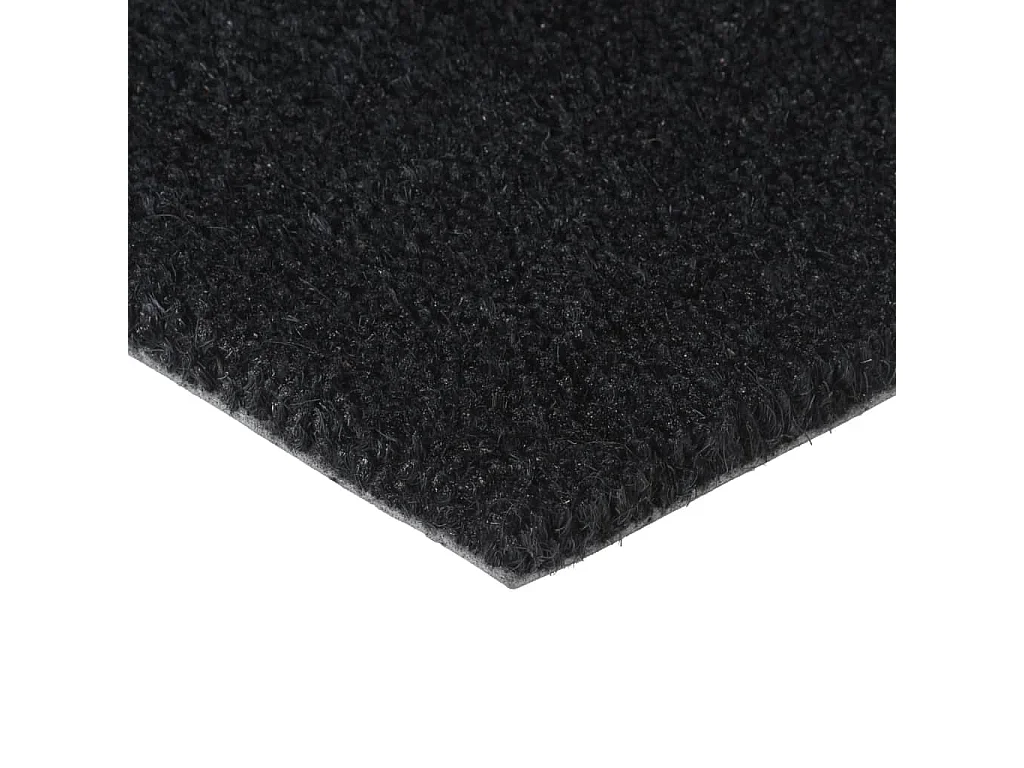 Paillasson de porte noir 90x150 cm fibre de coco touffeté QBH73326