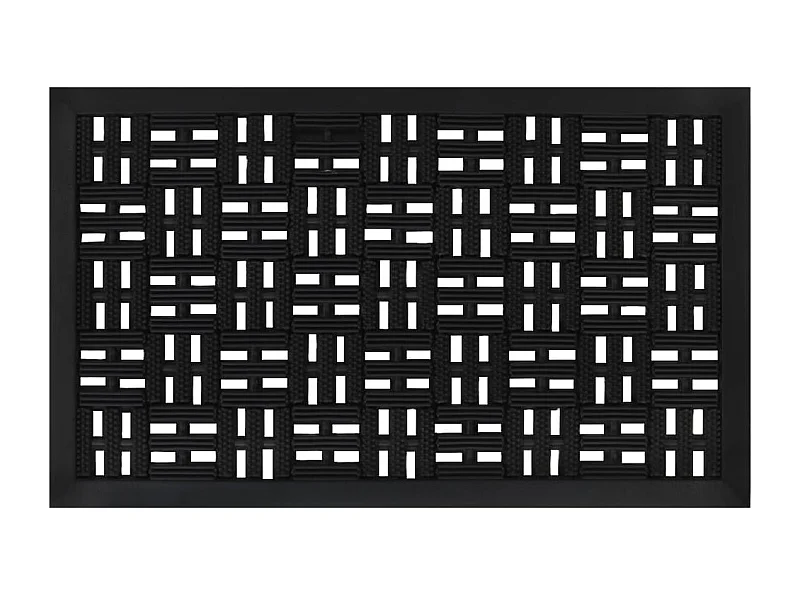 Tapete de porta retangular 45x75 cm borracha PT246909