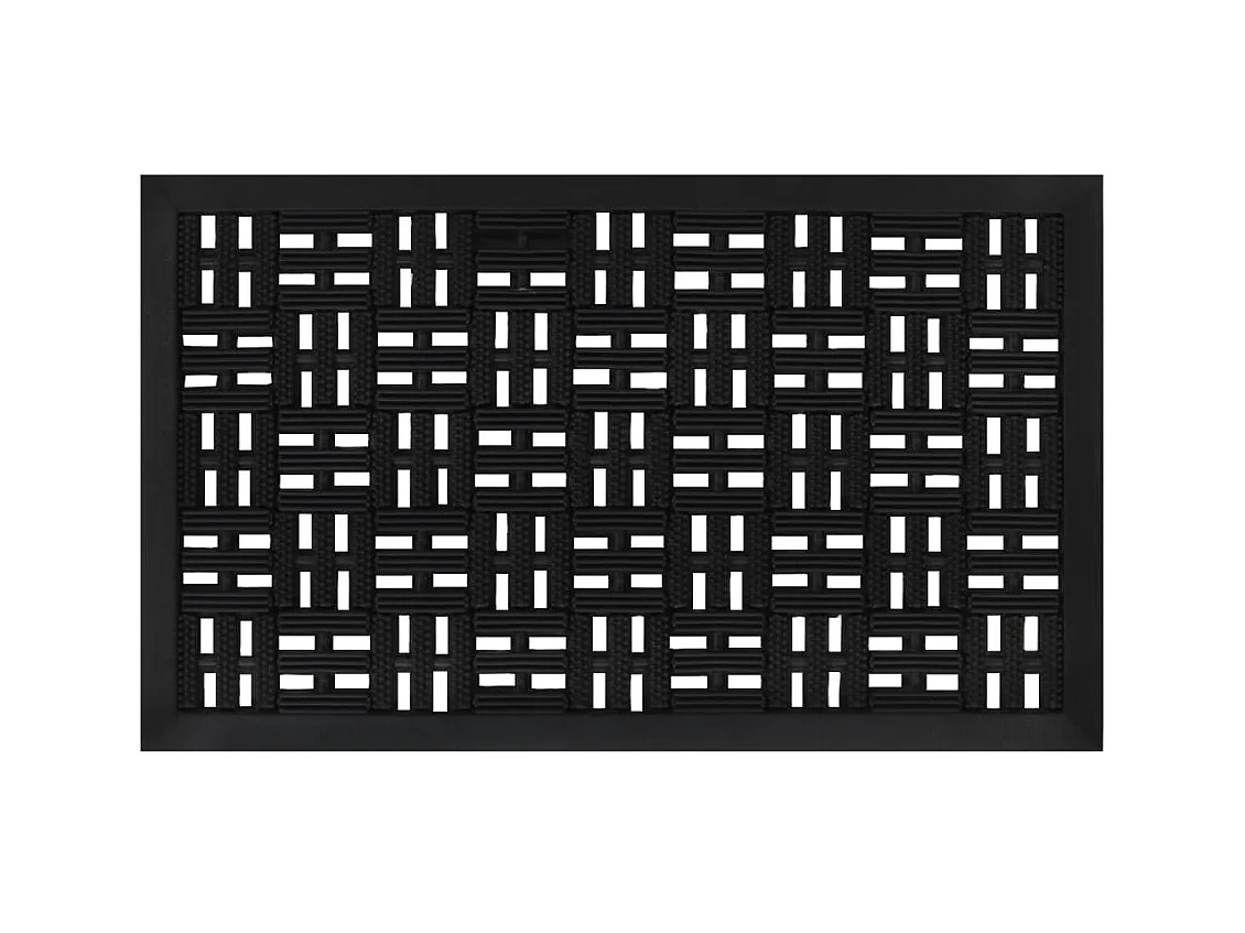 Paillasson rectangulaire 45x75 cm caoutchouc QBH98807