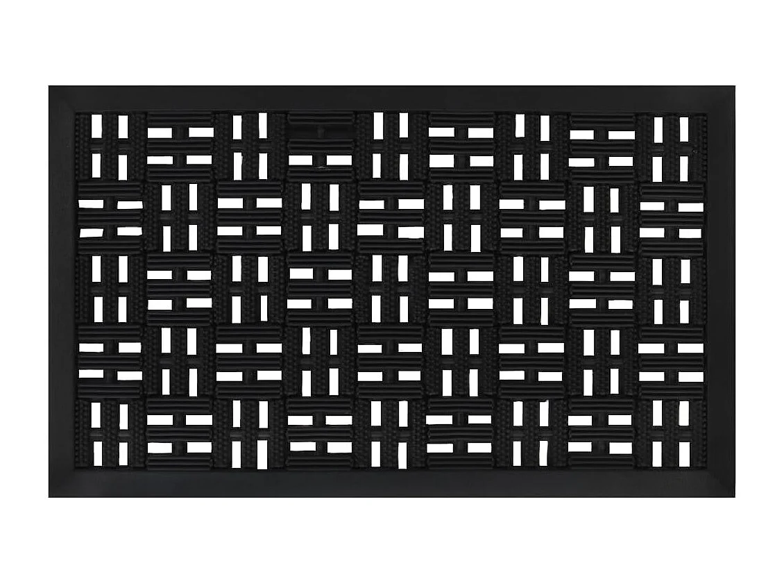 Tapete de porta retangular 45x75 cm borracha PT246909