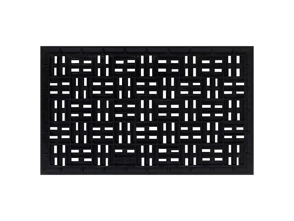 Tapete de porta retangular 45x75 cm borracha PT246909