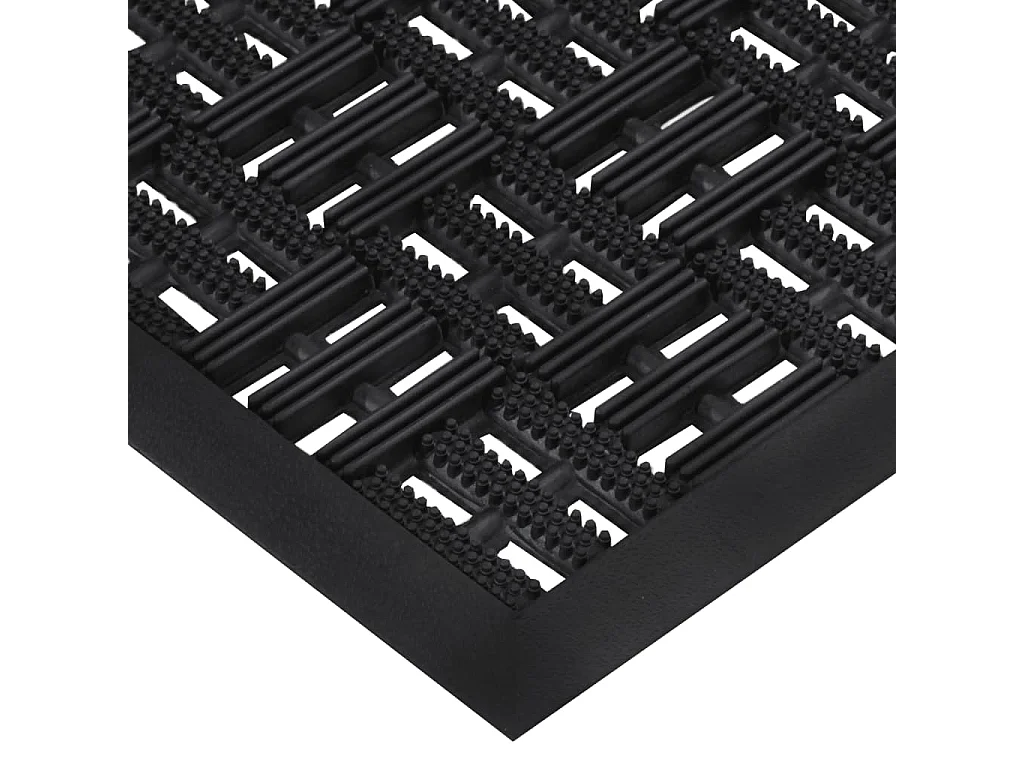 Tapete de porta retangular 45x75 cm borracha PT246909