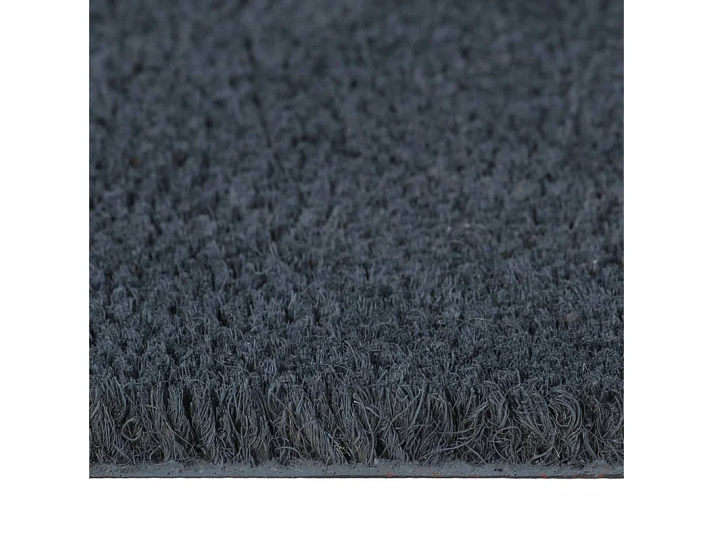 Paillasson de porte gris foncé 80x100 cm fibre de coco touffeté QBH41264