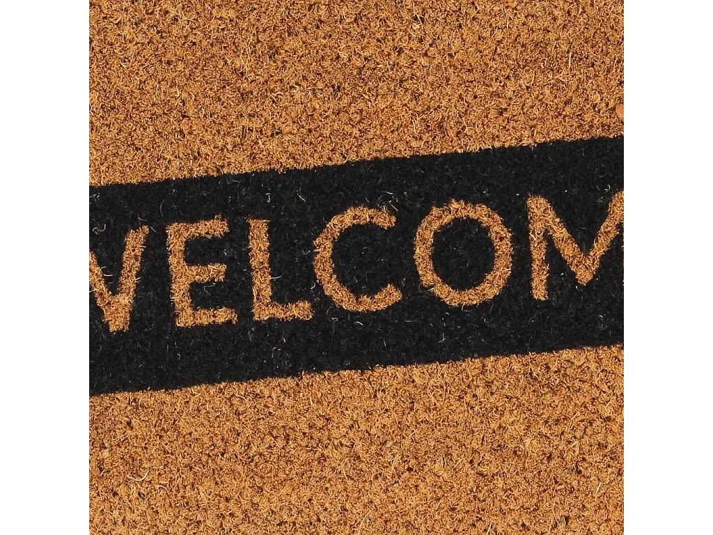 Paillasson de porte naturel 45x75 cm fibre de coco touffeté QBH94303