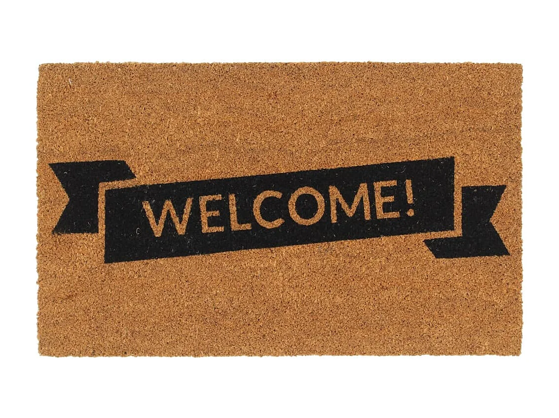 Tapete de porta 45x75 cm fibra de coco tufada natural PT210913