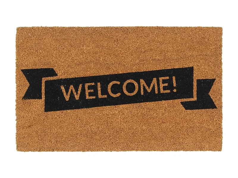 Tapete de porta 45x75 cm fibra de coco tufada natural PT210913