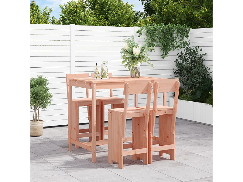 5 pcs conjunto de bar para jardim madeira de douglas maciça PT897644