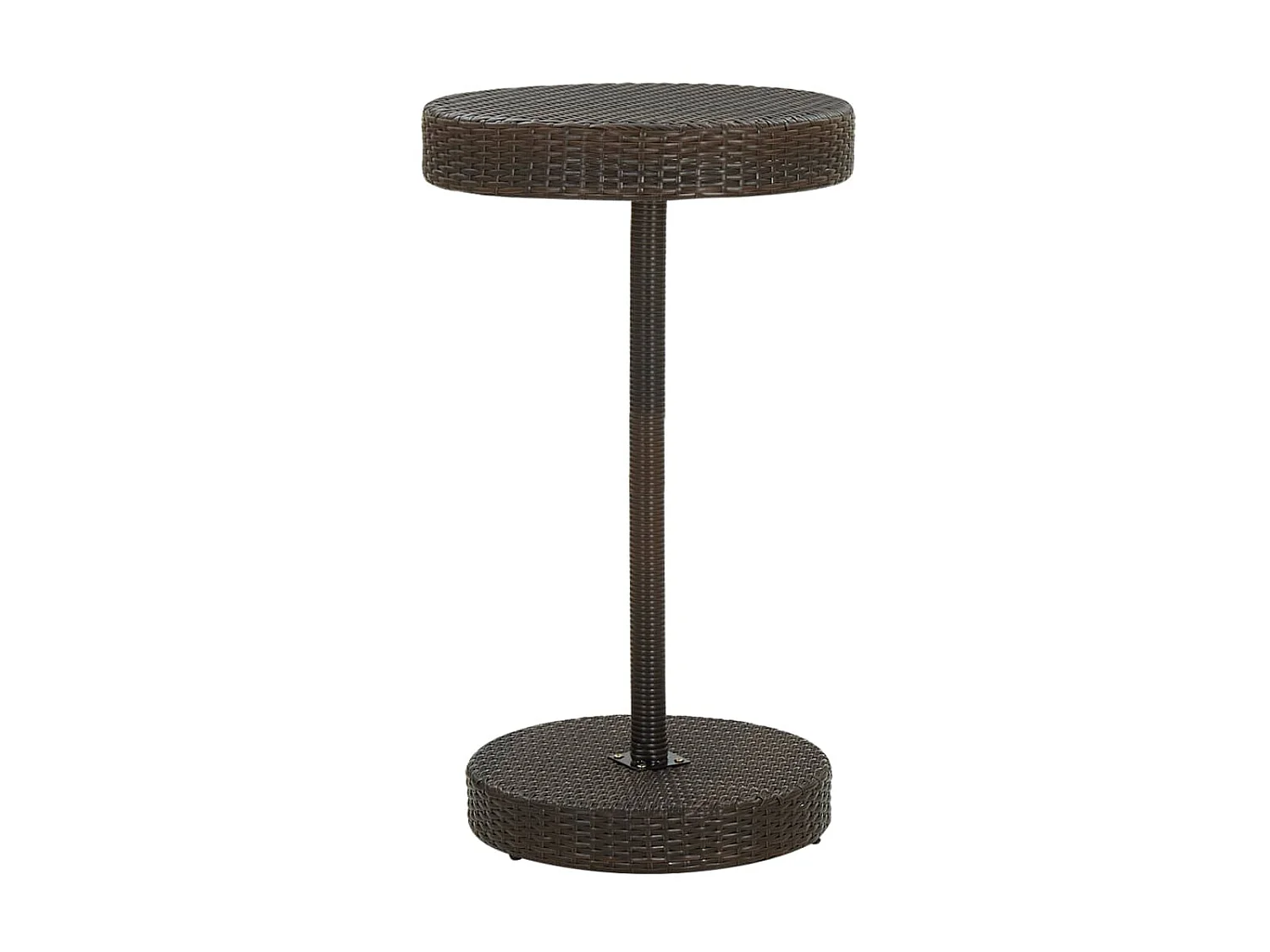 Set de bar de jardín 3 piezas y cojines ratán sintético marrón ES766606