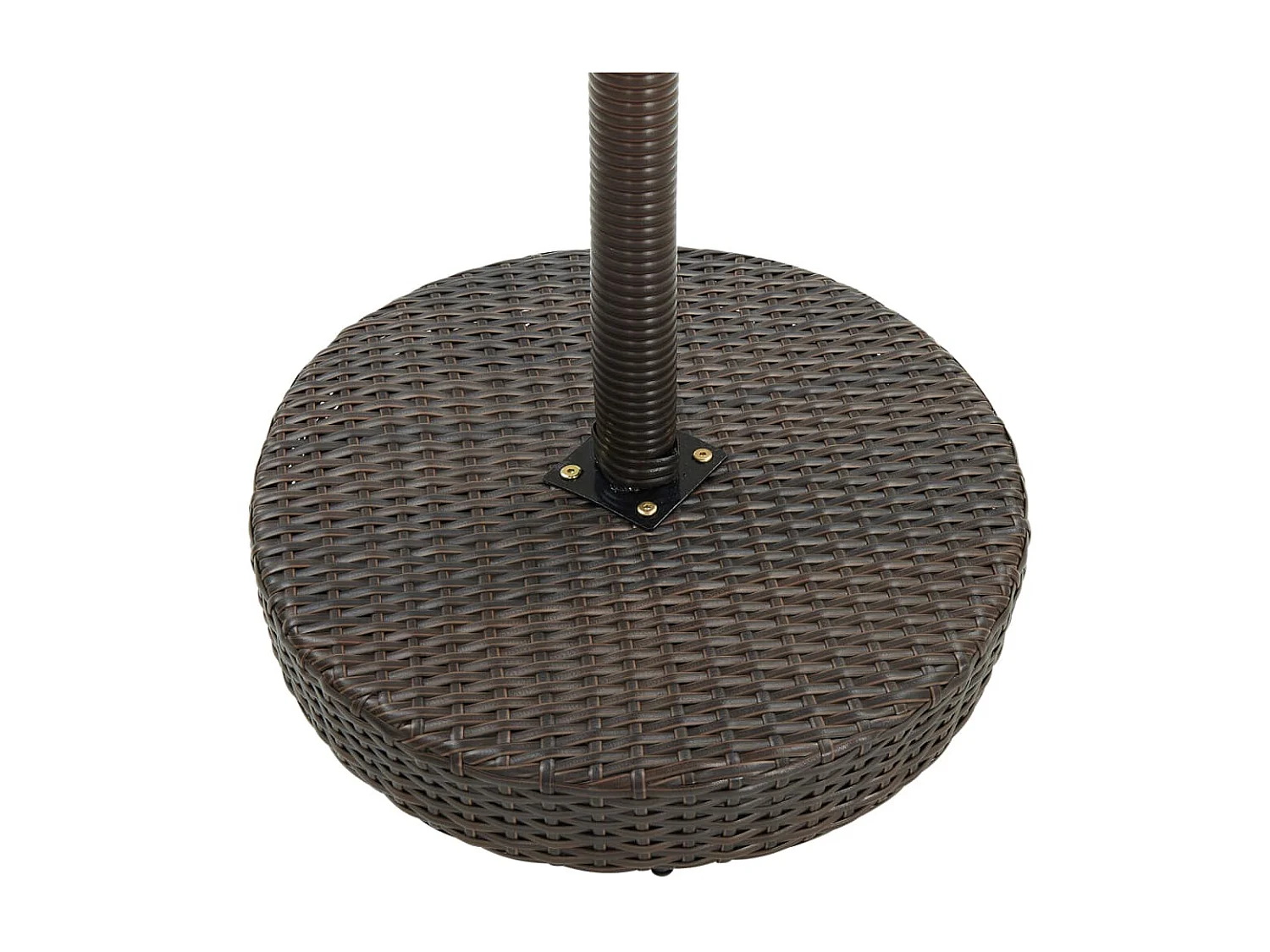 Meuble de bar de jardin 3 pcs et coussins Résine tressée Marron GFDF55778