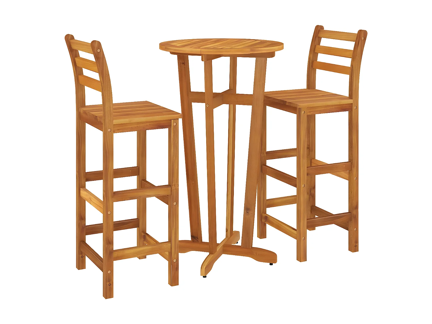 Ensemble de bar de jardin 3 pcs bois d'acacia solide GFDF86309