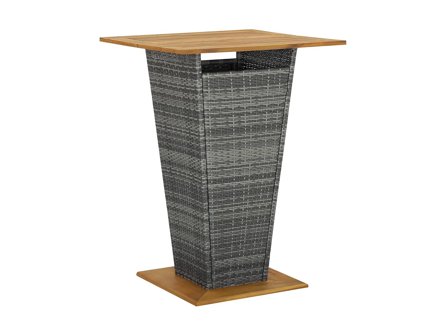 Ensemble de bar de jardin 5 pcs et coussins Résine tressée Gris GFDF73090