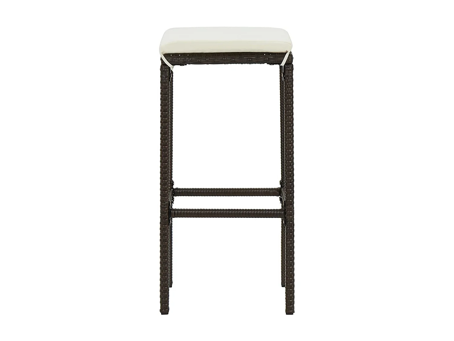 Juego de muebles de bar para jardín 3 piezas y cojines marrón ES214046