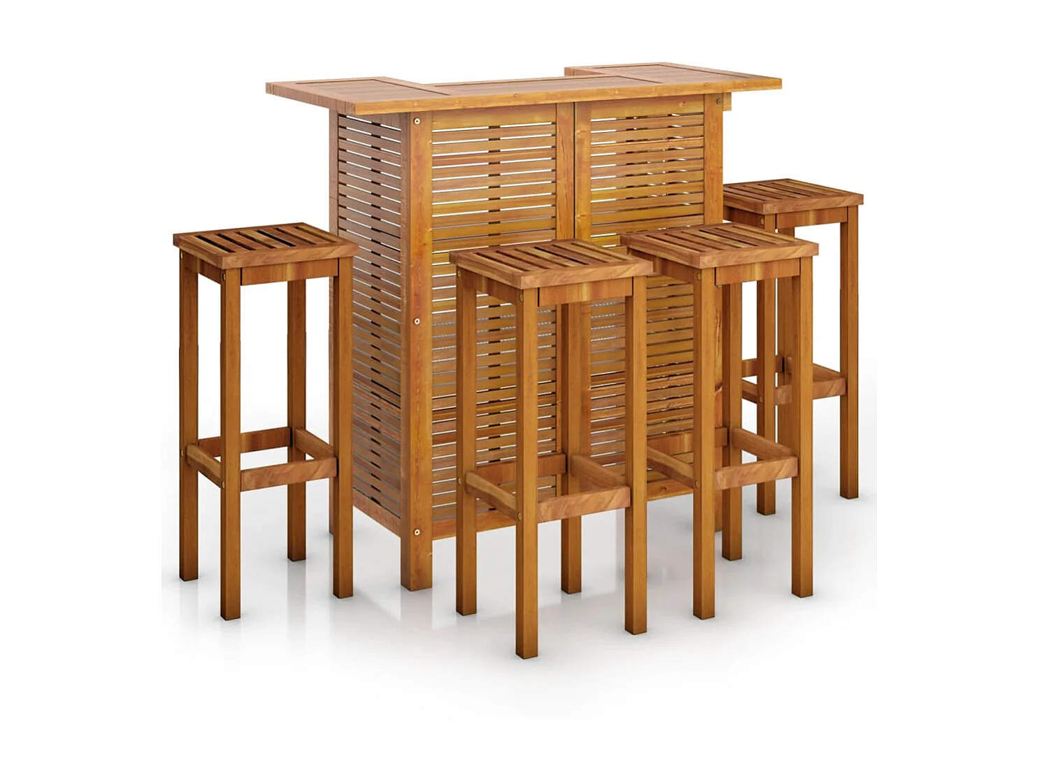 Ensemble de bar de jardin 5 pcs Bois d'acacia massif GFDF62040